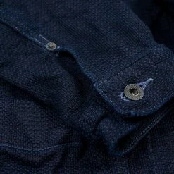 NEW ARRIVALS ONI Denim 03100-ID Sashiko Dobby Coverall Jacket Indigo