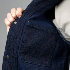 NEW ARRIVALS ONI Denim 03100-ID Sashiko Dobby Coverall Jacket Indigo