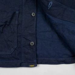 NEW ARRIVALS ONI Denim 03100-ID Sashiko Dobby Coverall Jacket Indigo