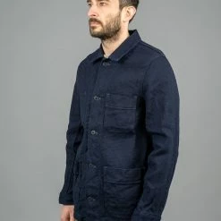 NEW ARRIVALS ONI Denim 03100-ID Sashiko Dobby Coverall Jacket Indigo