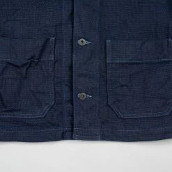 NEW ARRIVALS ONI Denim 03100-ID Sashiko Dobby Coverall Jacket Indigo