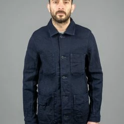 NEW ARRIVALS ONI Denim 03100-ID Sashiko Dobby Coverall Jacket Indigo