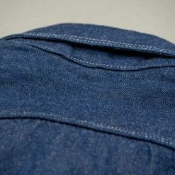 ONI Denim 02105-IDG "Yokonezu" 10oz Grey Weft Denim Work Shirt 46 ONI Denim 02105-IDG