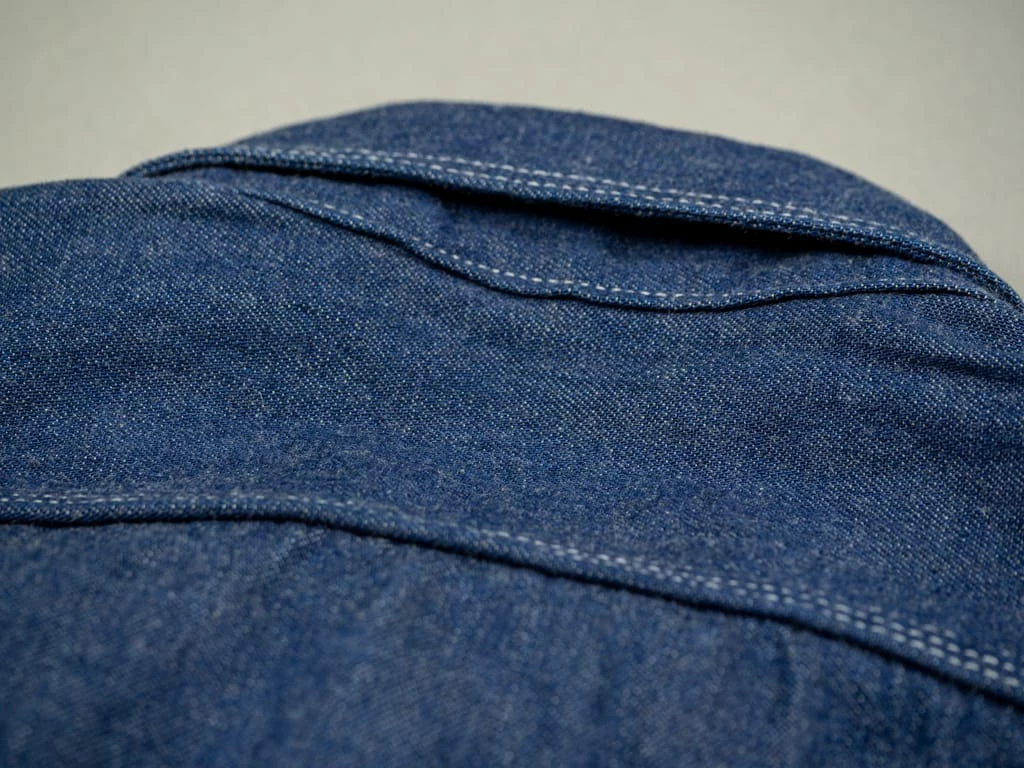 ONI Denim 02105-IDG "Yokonezu" 10oz Grey Weft Denim Work Shirt 23 ONI Denim 02105-IDG "Yokonezu" 10oz Grey Weft Denim Work Shirt