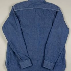 ONI Denim 02105-IDG "Yokonezu" 10oz Grey Weft Denim Work Shirt 33 ONI Denim 02105-IDG