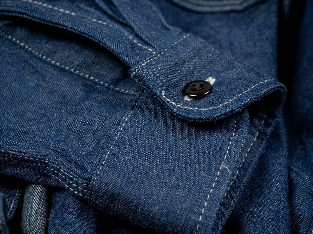 ONI Denim 02105-IDG "Yokonezu" 10oz Grey Weft Denim Work Shirt 15 ONI Denim 02105-IDG "Yokonezu" 10oz Grey Weft Denim Work Shirt