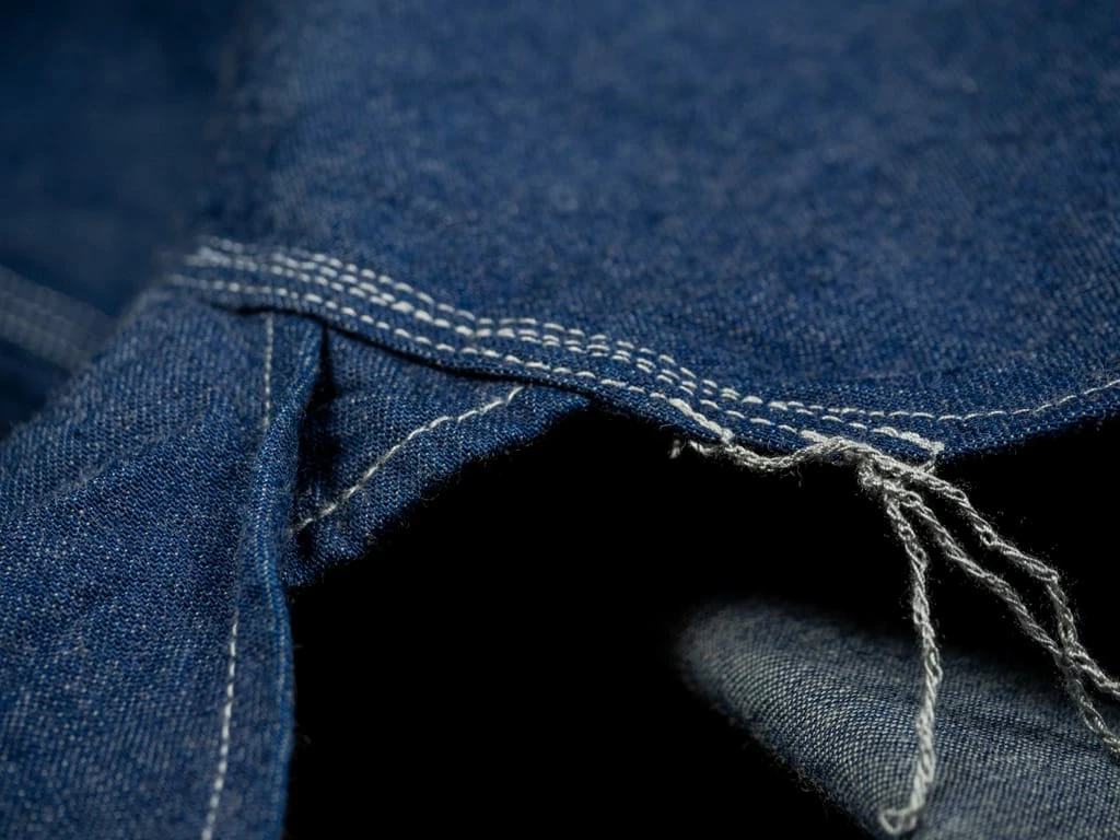 ONI Denim 02105-IDG "Yokonezu" 10oz Grey Weft Denim Work Shirt 14 ONI Denim 02105-IDG "Yokonezu" 10oz Grey Weft Denim Work Shirt