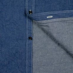 ONI Denim 02105-IDG "Yokonezu" 10oz Grey Weft Denim Work Shirt 40 ONI Denim 02105-IDG