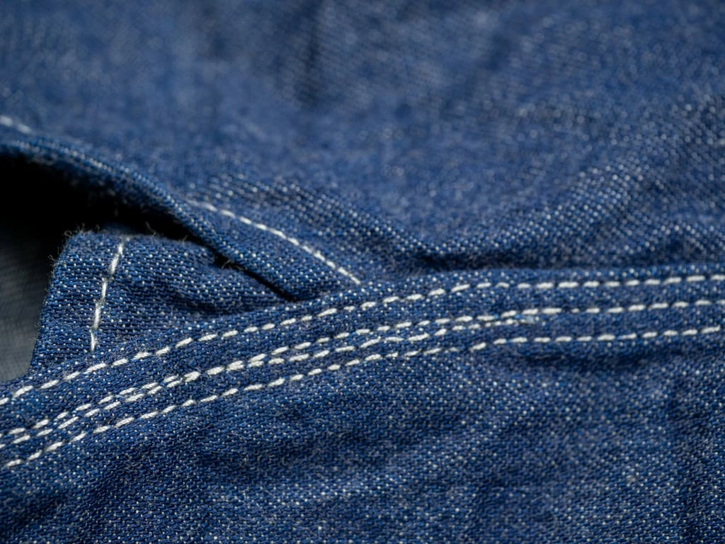 ONI Denim 02105-IDG "Yokonezu" 10oz Grey Weft Denim Work Shirt 25 ONI Denim 02105-IDG "Yokonezu" 10oz Grey Weft Denim Work Shirt