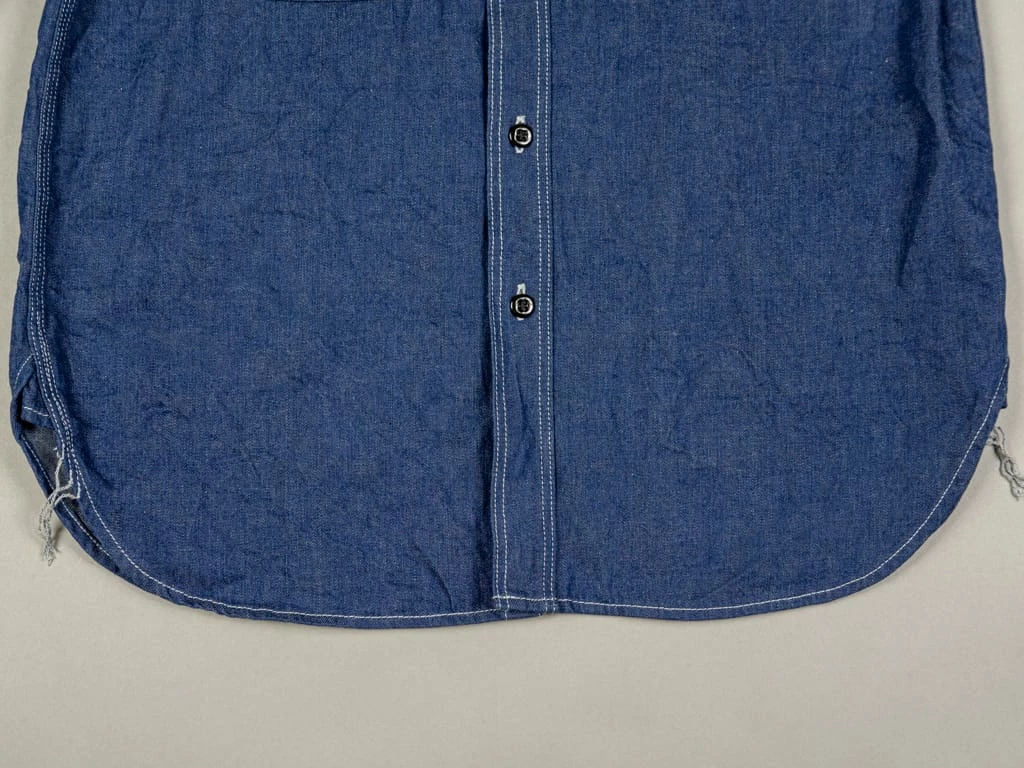 ONI Denim 02105-IDG "Yokonezu" 10oz Grey Weft Denim Work Shirt 18 ONI Denim 02105-IDG "Yokonezu" 10oz Grey Weft Denim Work Shirt