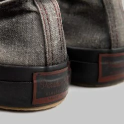 NEW ARRIVALS Pras Shellcap Low "Mura" Uneven Hand Dyed Sneakers Grey/Black 23 NEW ARRIVALS Pras Shellcap Low