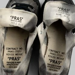 NEW ARRIVALS Pras Shellcap Low "Mura" Uneven Hand Dyed Sneakers Grey/Black 27 NEW ARRIVALS Pras Shellcap Low