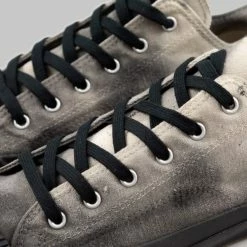 NEW ARRIVALS Pras Shellcap Low "Mura" Uneven Hand Dyed Sneakers Grey/Black 22 NEW ARRIVALS Pras Shellcap Low