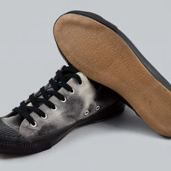 NEW ARRIVALS Pras Shellcap Low "Mura" Uneven Hand Dyed Sneakers Grey/Black 30 NEW ARRIVALS Pras Shellcap Low