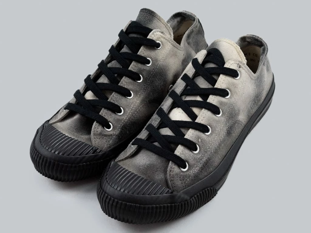 NEW ARRIVALS Pras Shellcap Low "Mura" Uneven Hand Dyed Sneakers Grey/Black 4 NEW ARRIVALS Pras Shellcap Low "Mura" Uneven Hand Dyed Sneakers Grey/Black