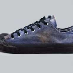 Pras Shellcap Low "Mura" Uneven Hand Dyed Sneakers Navy/Black NEW ARRIVALS
