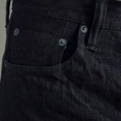 Pure Blue Japan EX-019-BB "Double Black Extra Slub" 17oz Relaxed Tapered Jeans 45 Pure Blue Japan EX-019-BB