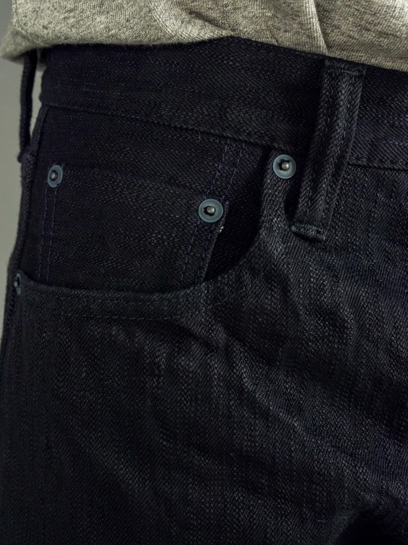 Pure Blue Japan EX-019-BB "Double Black Extra Slub" 17oz Relaxed Tapered Jeans 11 Pure Blue Japan EX-019-BB "Double Black Extra Slub" 17oz Relaxed Tapered Jeans