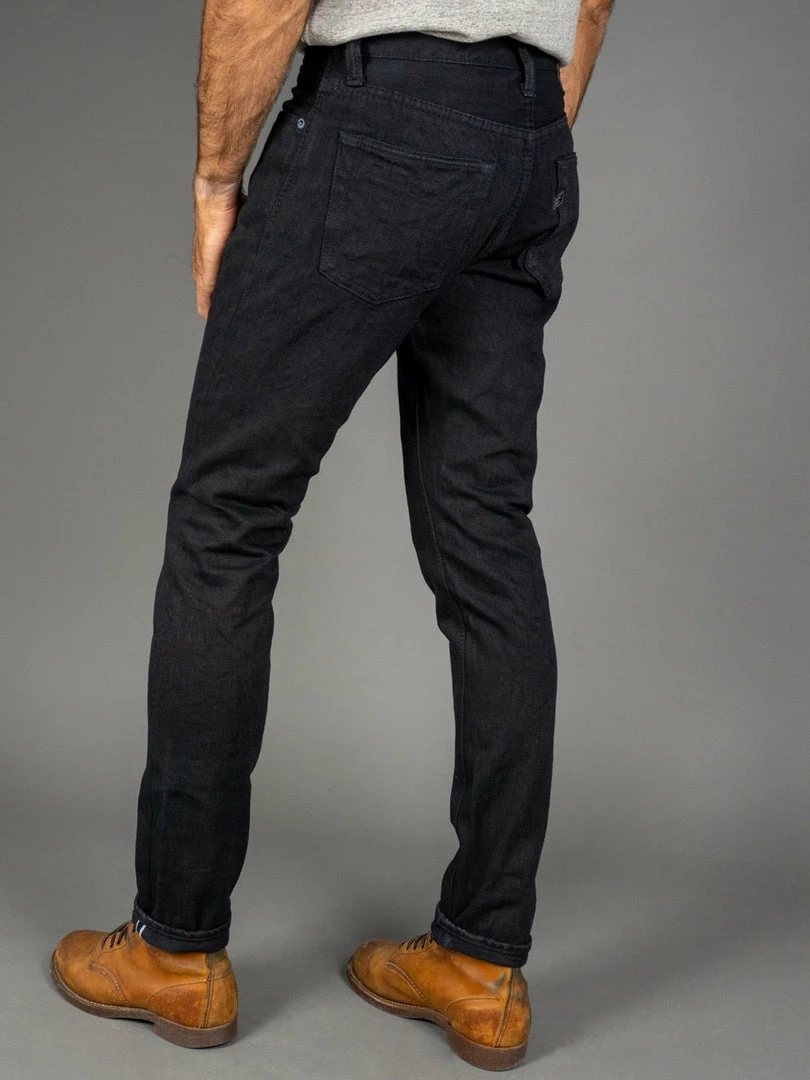 Pure Blue Japan EX-019-BB "Double Black Extra Slub" 17oz Relaxed Tapered Jeans 7 Pure Blue Japan EX-019-BB "Double Black Extra Slub" 17oz Relaxed Tapered Jeans