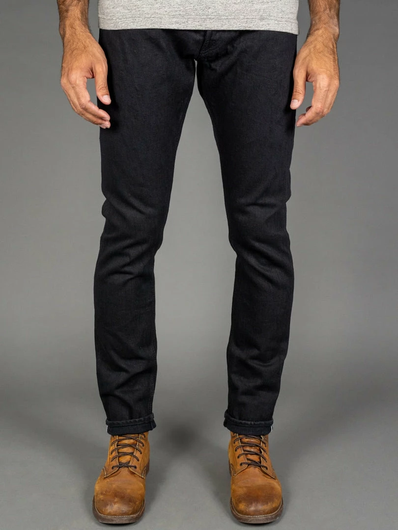 Pure Blue Japan EX-019-BB "Double Black Extra Slub" 17oz Relaxed Tapered Jeans 4 Pure Blue Japan EX-019-BB "Double Black Extra Slub" 17oz Relaxed Tapered Jeans