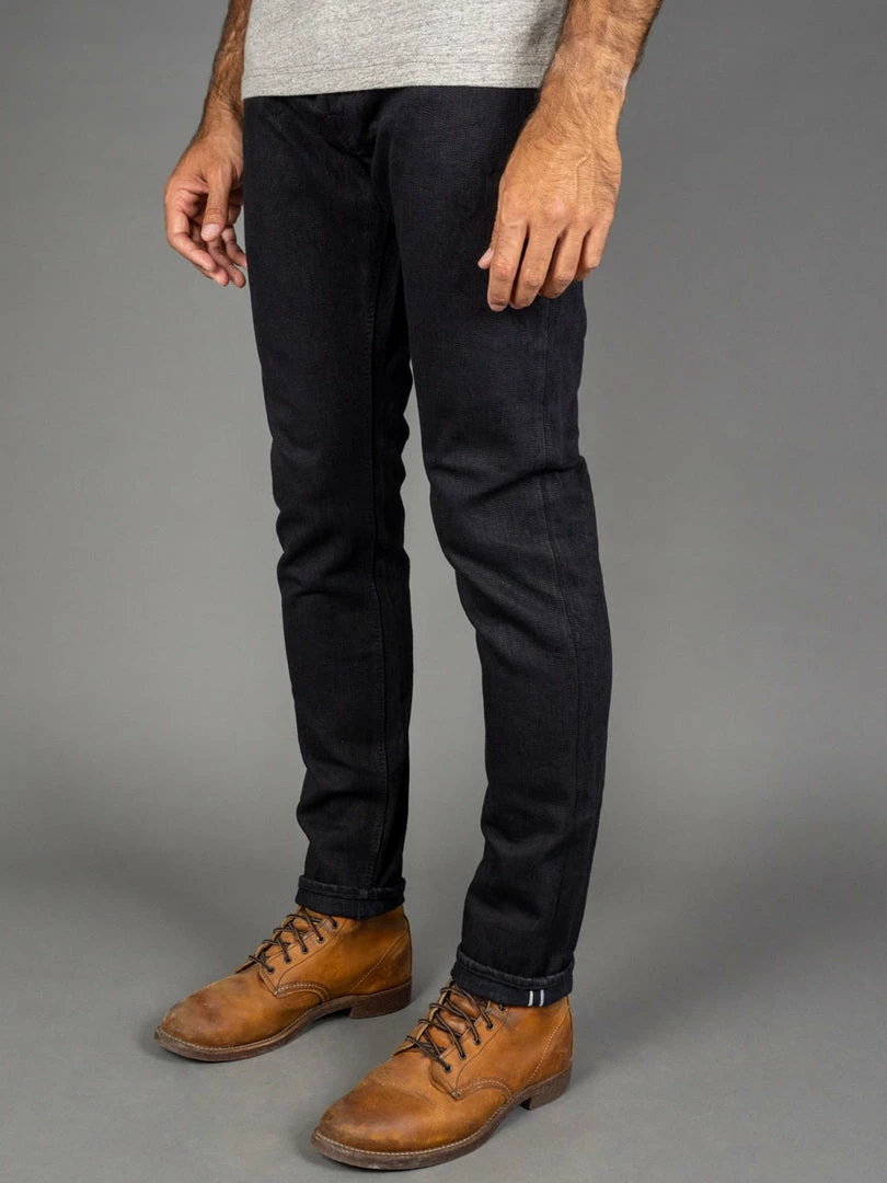 Pure Blue Japan EX-019-BB "Double Black Extra Slub" 17oz Relaxed Tapered Jeans 5 Pure Blue Japan EX-019-BB "Double Black Extra Slub" 17oz Relaxed Tapered Jeans