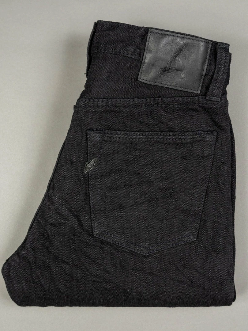 Pure Blue Japan EX-019-BB "Double Black Extra Slub" 17oz Relaxed Tapered Jeans 12 Pure Blue Japan EX-019-BB "Double Black Extra Slub" 17oz Relaxed Tapered Jeans