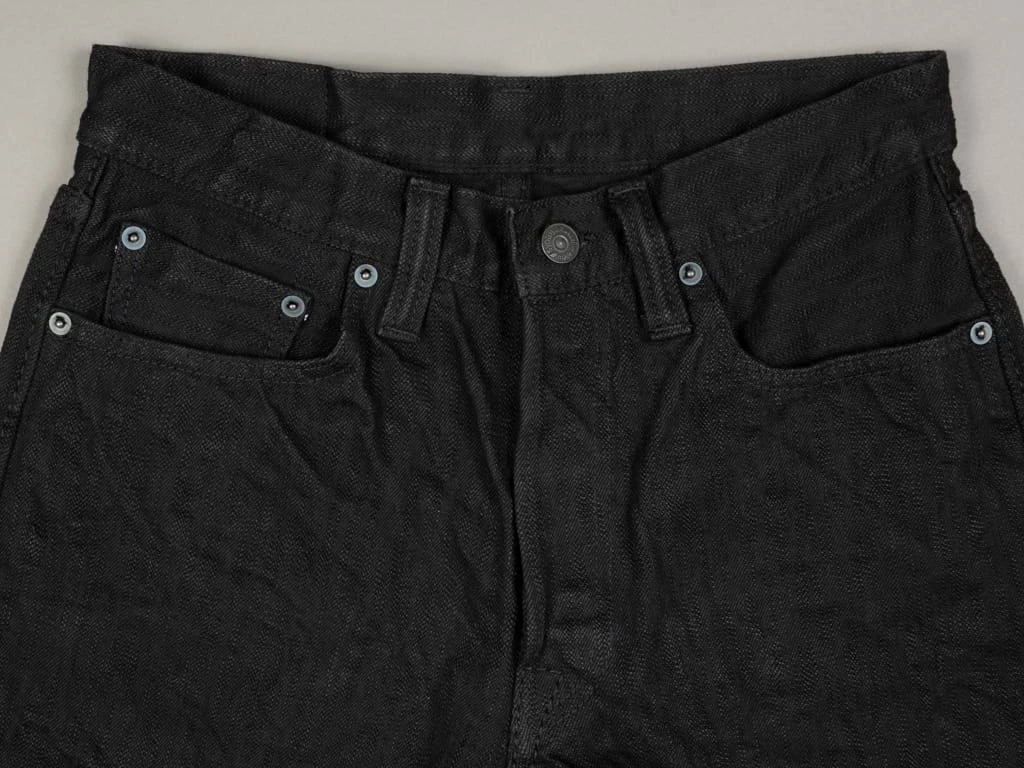 Pure Blue Japan EX-019-BB "Double Black Extra Slub" 17oz Relaxed Tapered Jeans 13 Pure Blue Japan EX-019-BB "Double Black Extra Slub" 17oz Relaxed Tapered Jeans