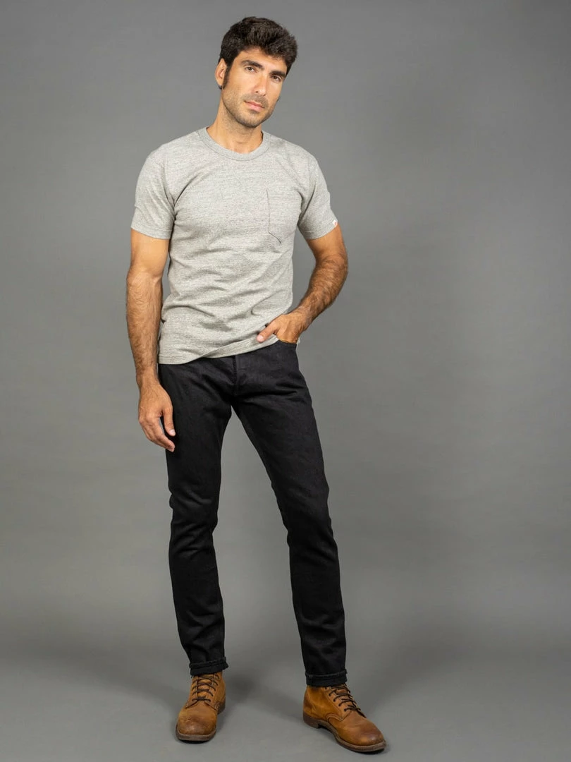 Pure Blue Japan EX-019-BB "Double Black Extra Slub" 17oz Relaxed Tapered Jeans 3 Pure Blue Japan EX-019-BB "Double Black Extra Slub" 17oz Relaxed Tapered Jeans