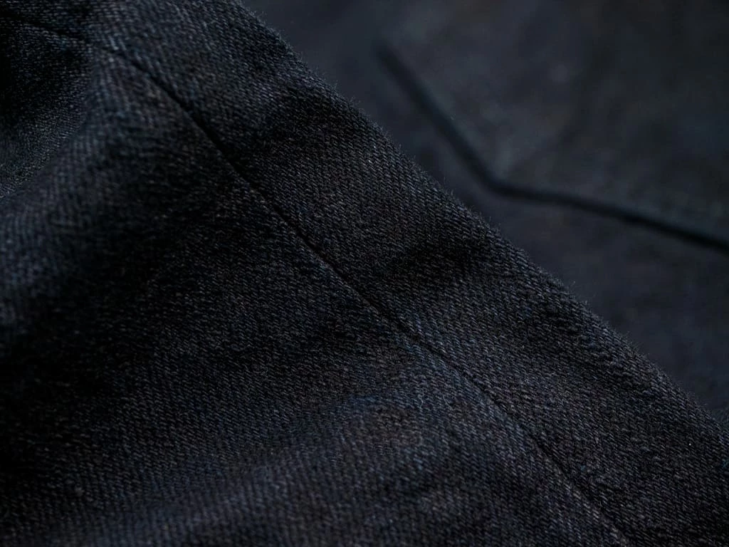 Pure Blue Japan XX-18oz-019 "Indigo X Black" 18oz Relaxed Tapered Jeans 34 Pure Blue Japan XX-18oz-019 "Indigo X Black" 18oz Relaxed Tapered Jeans