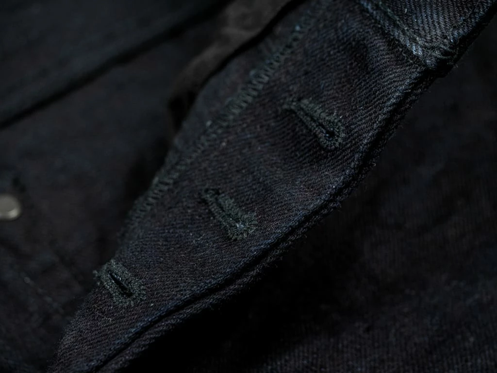 Pure Blue Japan XX-18oz-019 "Indigo X Black" 18oz Relaxed Tapered Jeans 33 Pure Blue Japan XX-18oz-019 "Indigo X Black" 18oz Relaxed Tapered Jeans