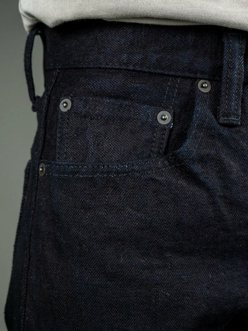 Pure Blue Japan XX-18oz-019 "Indigo X Black" 18oz Relaxed Tapered Jeans 11 Pure Blue Japan XX-18oz-019 "Indigo X Black" 18oz Relaxed Tapered Jeans