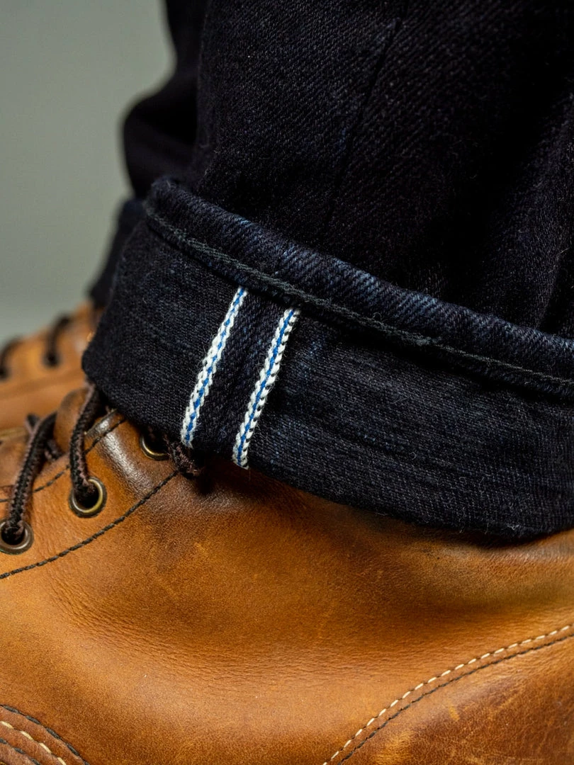 Pure Blue Japan XX-18oz-019 "Indigo X Black" 18oz Relaxed Tapered Jeans 10 Pure Blue Japan XX-18oz-019 "Indigo X Black" 18oz Relaxed Tapered Jeans