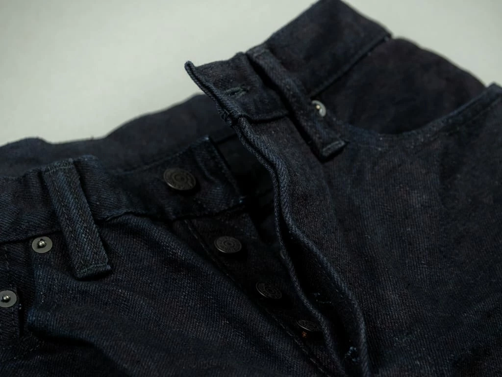 Pure Blue Japan XX-18oz-019 "Indigo X Black" 18oz Relaxed Tapered Jeans 28 Pure Blue Japan XX-18oz-019 "Indigo X Black" 18oz Relaxed Tapered Jeans