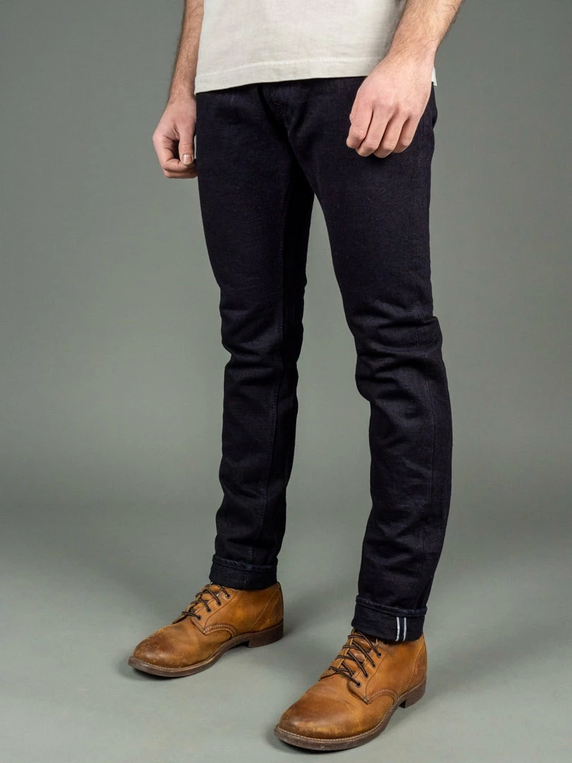 Pure Blue Japan XX-18oz-019 "Indigo X Black" 18oz Relaxed Tapered Jeans 5 Pure Blue Japan XX-18oz-019 "Indigo X Black" 18oz Relaxed Tapered Jeans