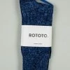ROTOTO Denim Tone Crew Socks Dark