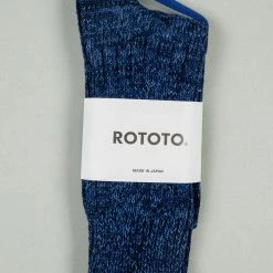 ROTOTO Denim Tone Crew Socks Dark