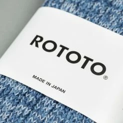 ROTOTO Denim Tone Crew Socks Ice