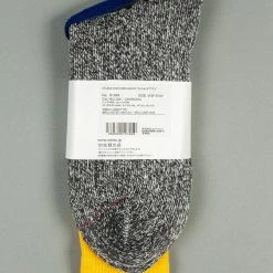 ROTOTO Double Face Crew Socks "Silk & Cotton" Yellow/Charcoal 11 ROTOTO Double Face Crew Socks