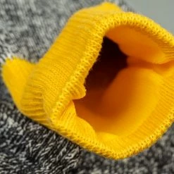 ROTOTO Double Face Crew Socks "Silk & Cotton" Yellow/Charcoal 17 ROTOTO Double Face Crew Socks