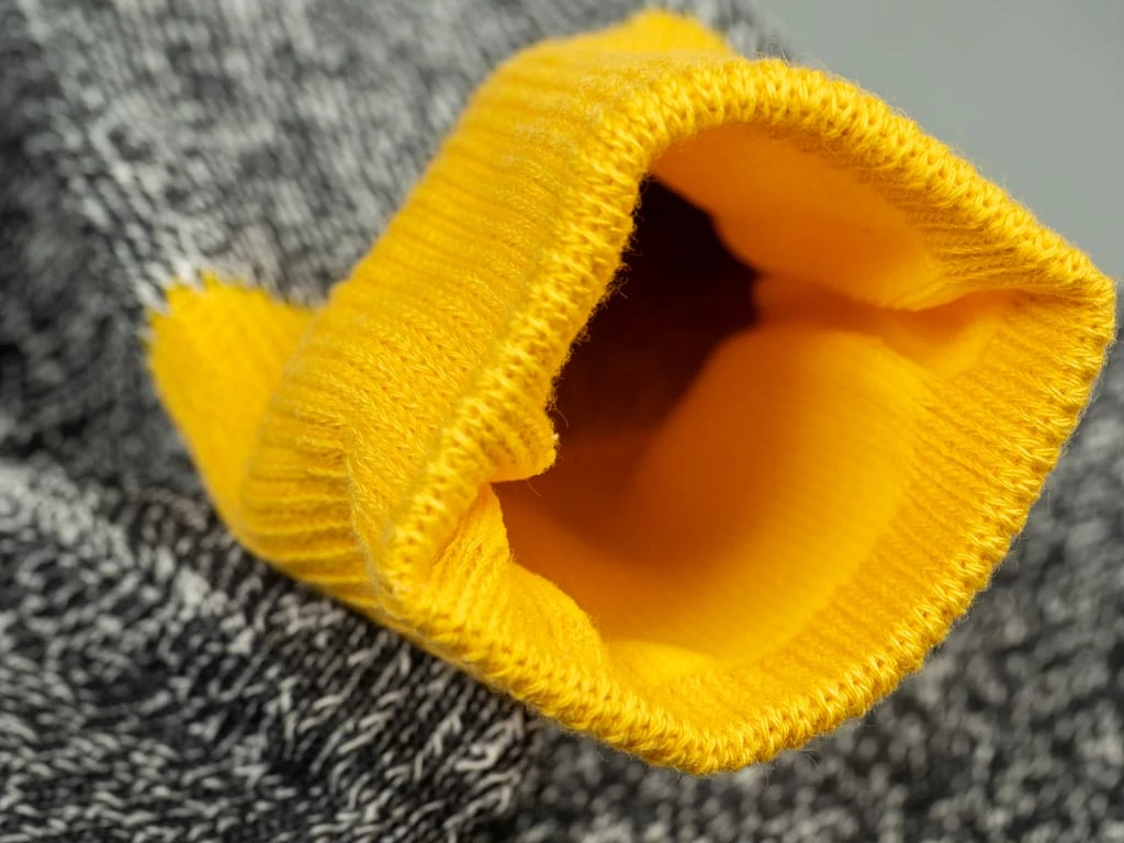 ROTOTO Double Face Crew Socks "Silk & Cotton" Yellow/Charcoal 10 ROTOTO Double Face Crew Socks "Silk & Cotton" Yellow/Charcoal