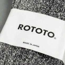 ROTOTO Double Face Crew Socks "Silk & Cotton" Yellow/Charcoal 13 ROTOTO Double Face Crew Socks