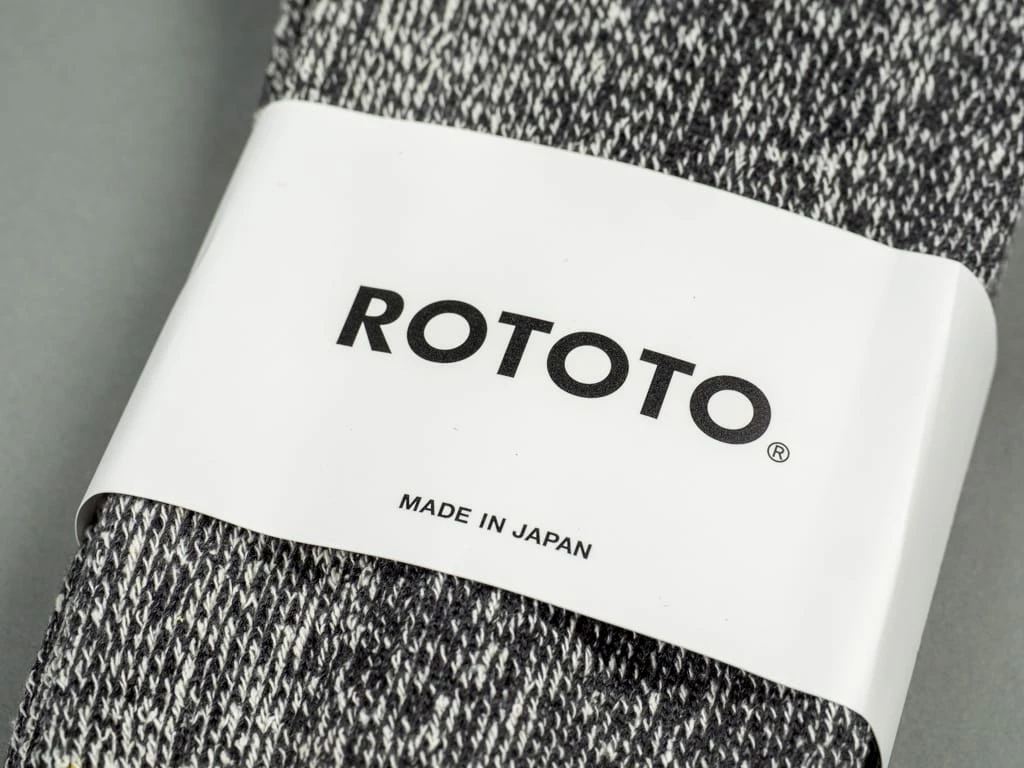 ROTOTO Double Face Crew Socks "Silk & Cotton" Yellow/Charcoal 6 ROTOTO Double Face Crew Socks "Silk & Cotton" Yellow/Charcoal