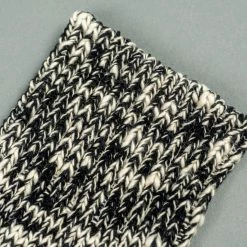 ROTOTO Low Gauge Slub Crew Socks Black 15 ROTOTO Low Gauge Slub Crew Socks Black