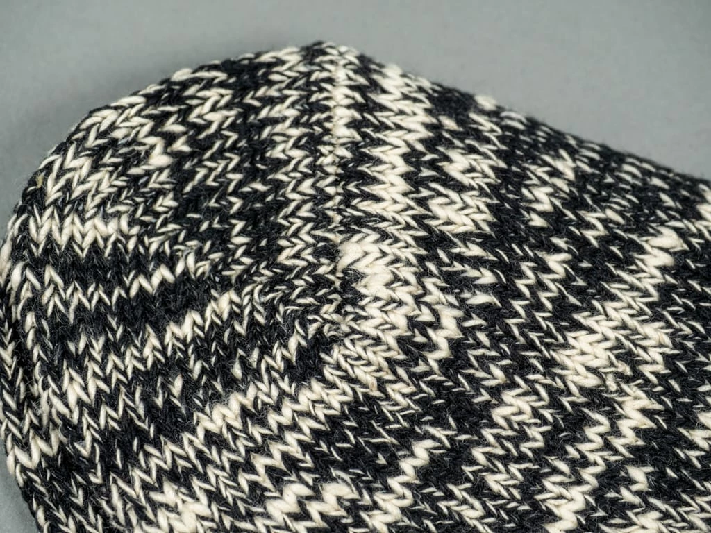 ROTOTO Low Gauge Slub Crew Socks Black 7 ROTOTO Low Gauge Slub Crew Socks Black