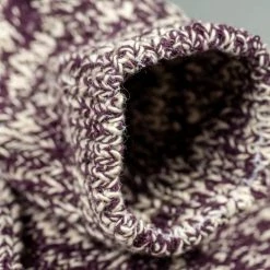 ROTOTO Low Gauge Slub Crew Socks Burgundy 17 ROTOTO Low Gauge Slub Crew Socks Burgundy