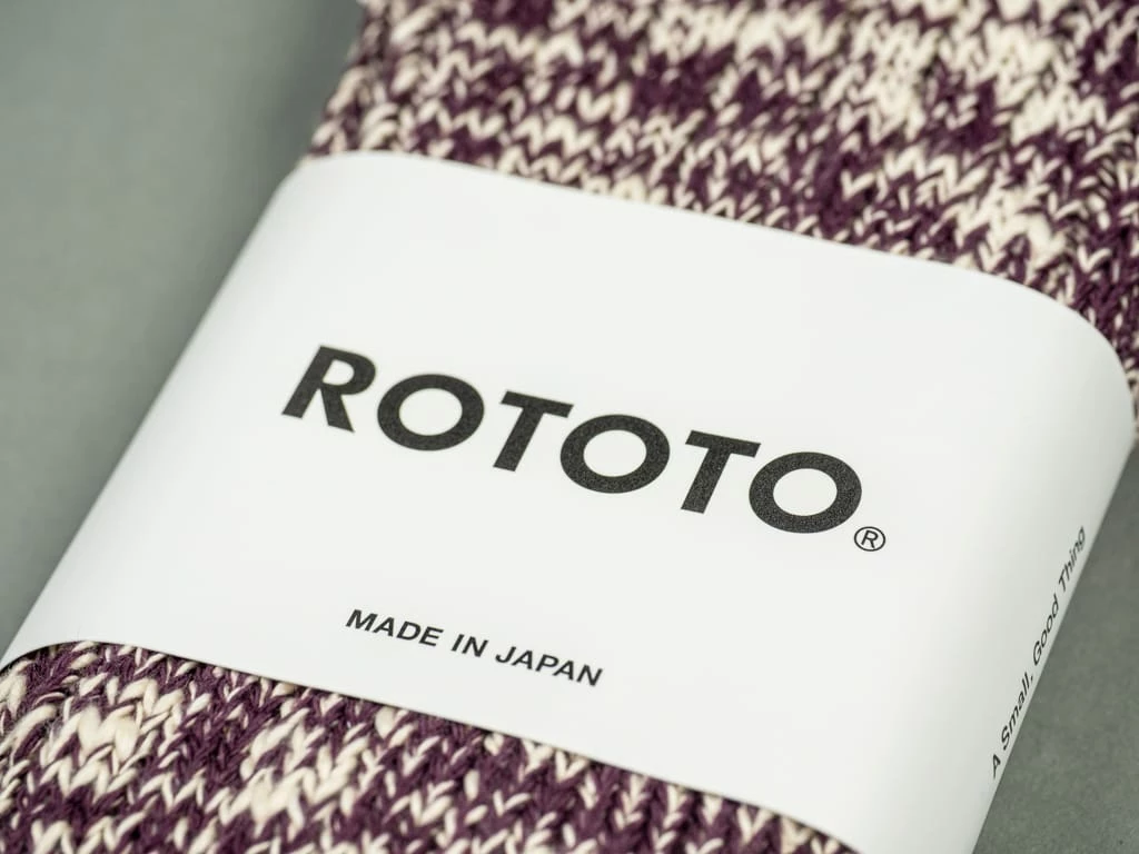 ROTOTO Low Gauge Slub Crew Socks Burgundy 6 ROTOTO Low Gauge Slub Crew Socks Burgundy