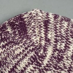 ROTOTO Low Gauge Slub Crew Socks Burgundy 14 ROTOTO Low Gauge Slub Crew Socks Burgundy