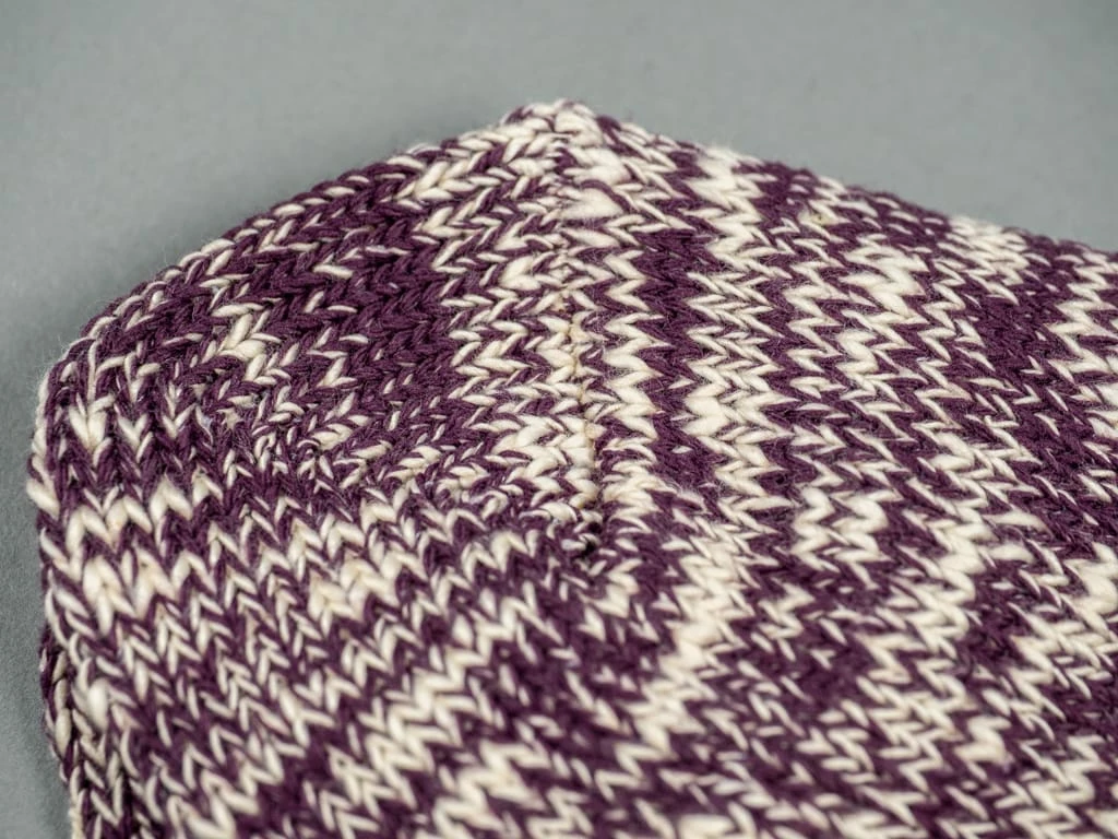 ROTOTO Low Gauge Slub Crew Socks Burgundy 7 ROTOTO Low Gauge Slub Crew Socks Burgundy