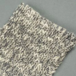 ROTOTO Low Gauge Slub Crew Socks Grey