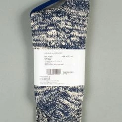 ROTOTO Low Gauge Slub Crew Socks Navy
